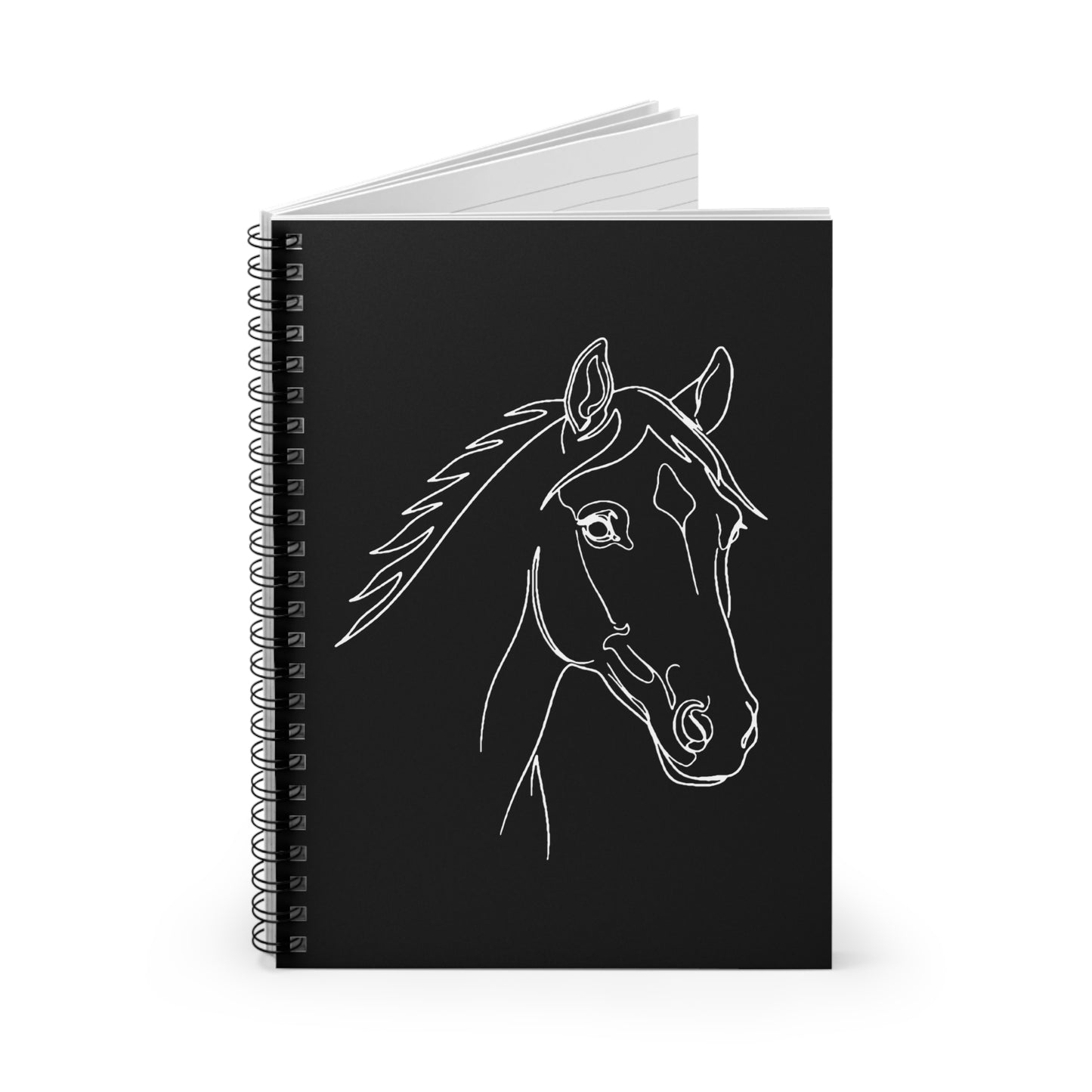 Horse Portrait Sketch - Spiral Notebook