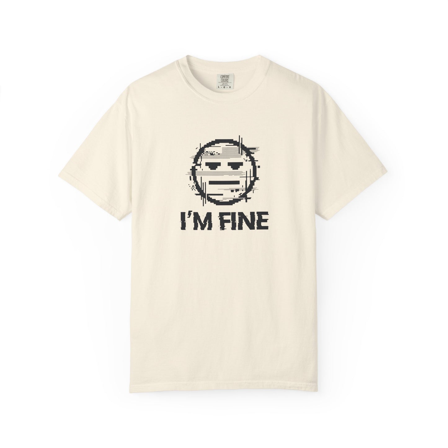 I’m Fine Glitched Smiley - T-Shirt
