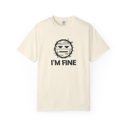 I’m Fine Glitched Smiley - T-Shirt