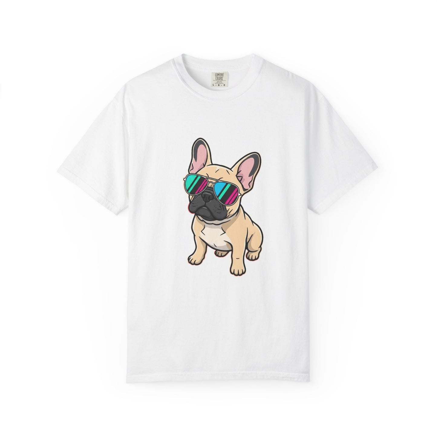 French Bulldog with Sunglasses - T-Shirt