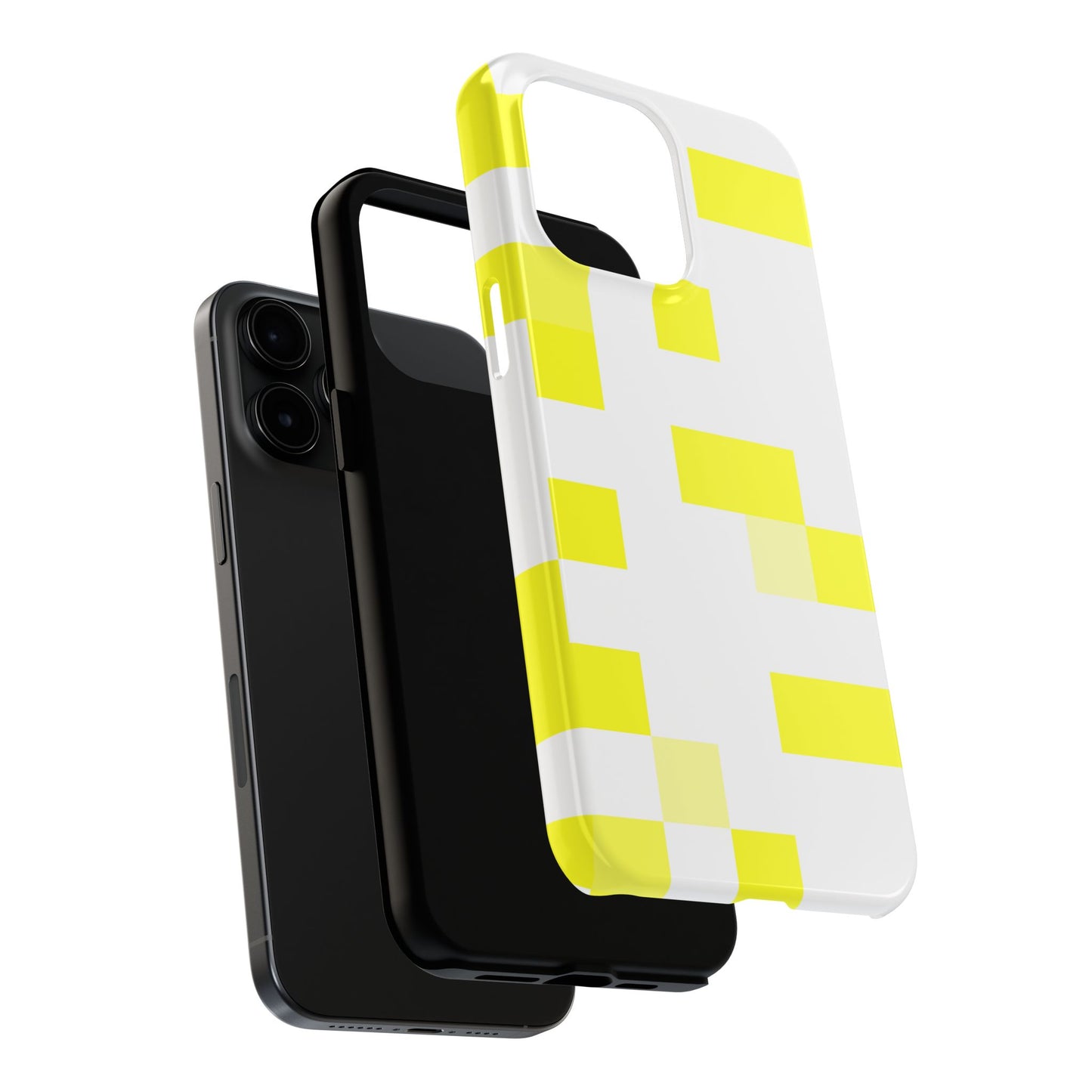Yellow Pixel Grid -  Phone Case
