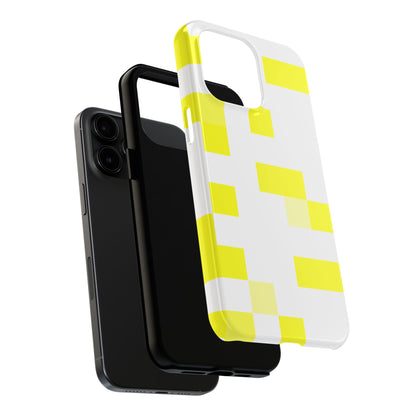Yellow Pixel Grid -  Phone Case