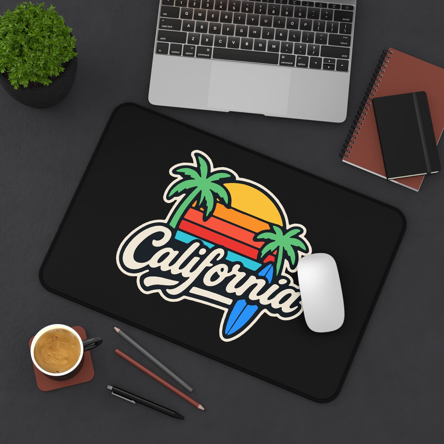 California Surf Vibes - Desk Mat