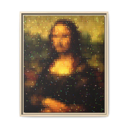 Pixel Muse — Silent Smile - Framed Canvas