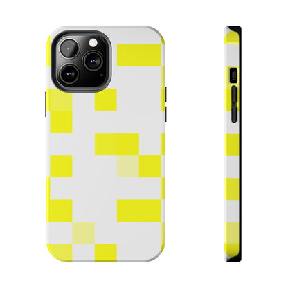Yellow Pixel Grid -  Phone Case
