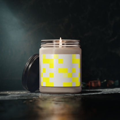 Yellow Pixel Grid - Scented Candle