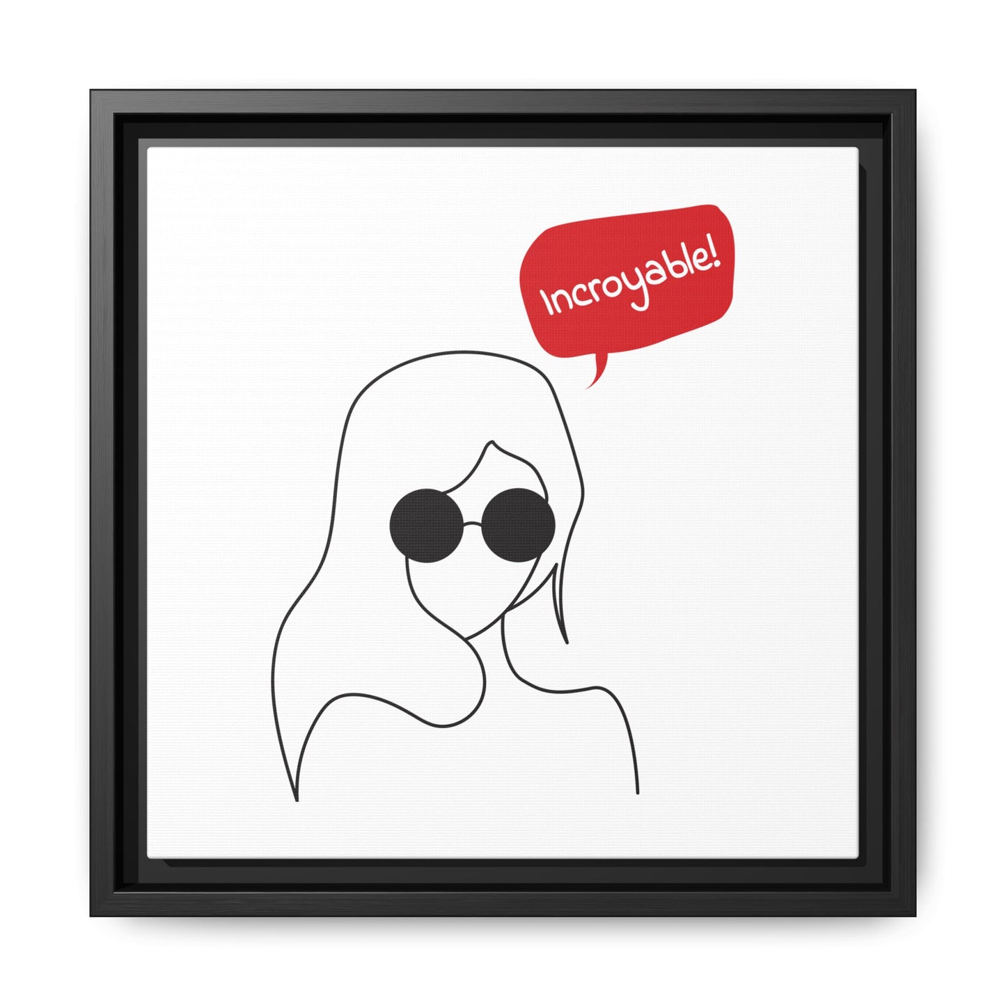 Incroyable Chic Girl - Framed Canvas