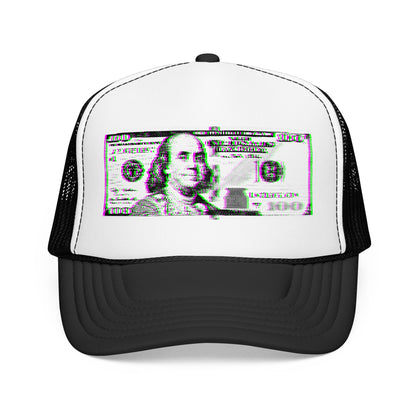 100 Dollars Bill - Green/Magenta Glitch - Cap