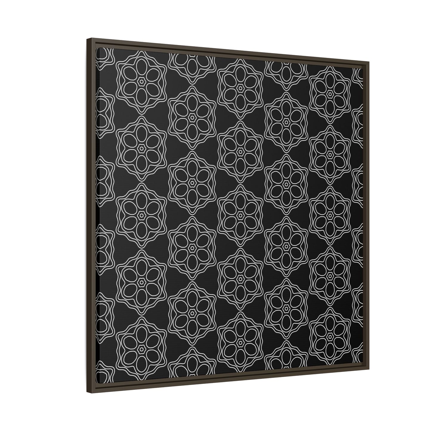 Geometric Sacred Flower - Framed Canvas