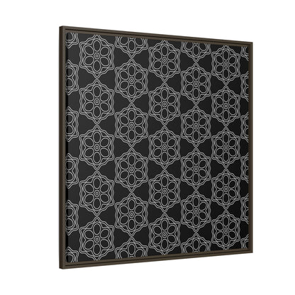 Geometric Sacred Flower - Framed Canvas