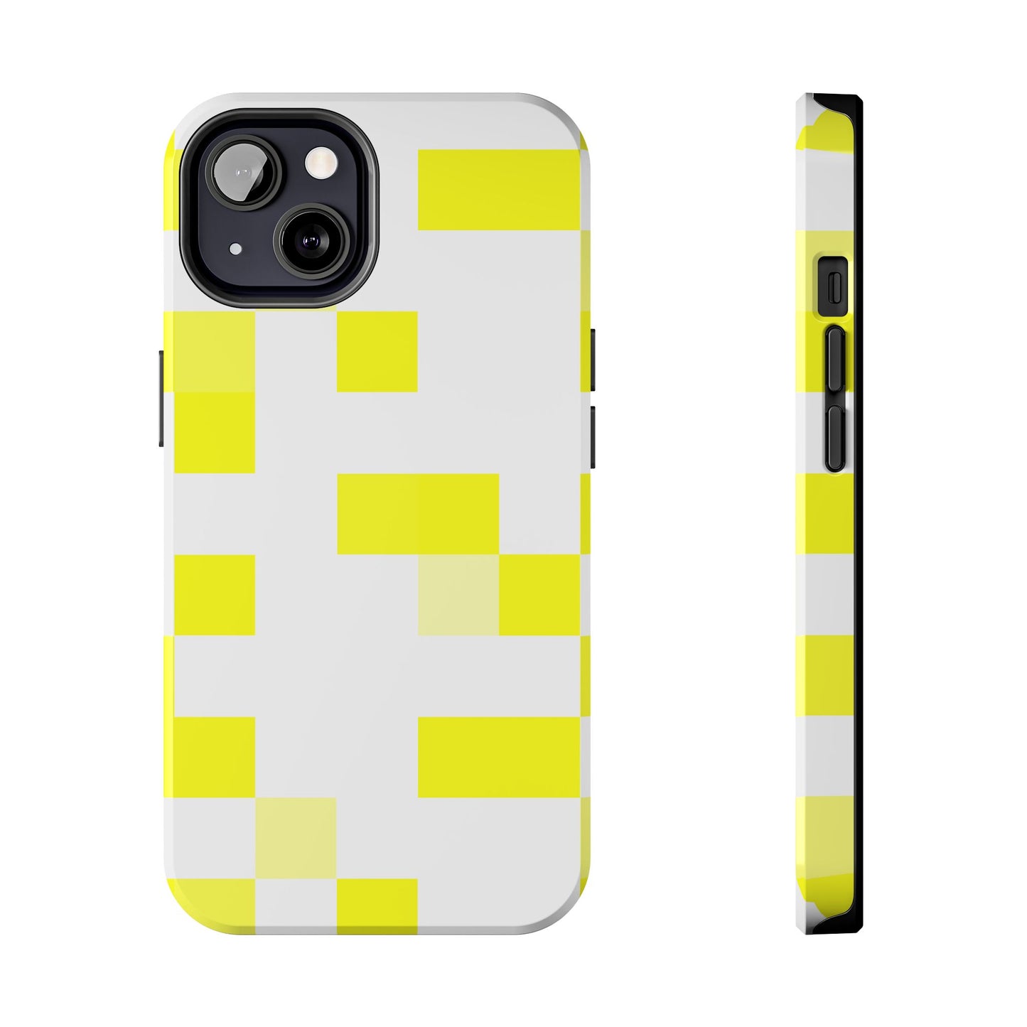 Yellow Pixel Grid -  Phone Case