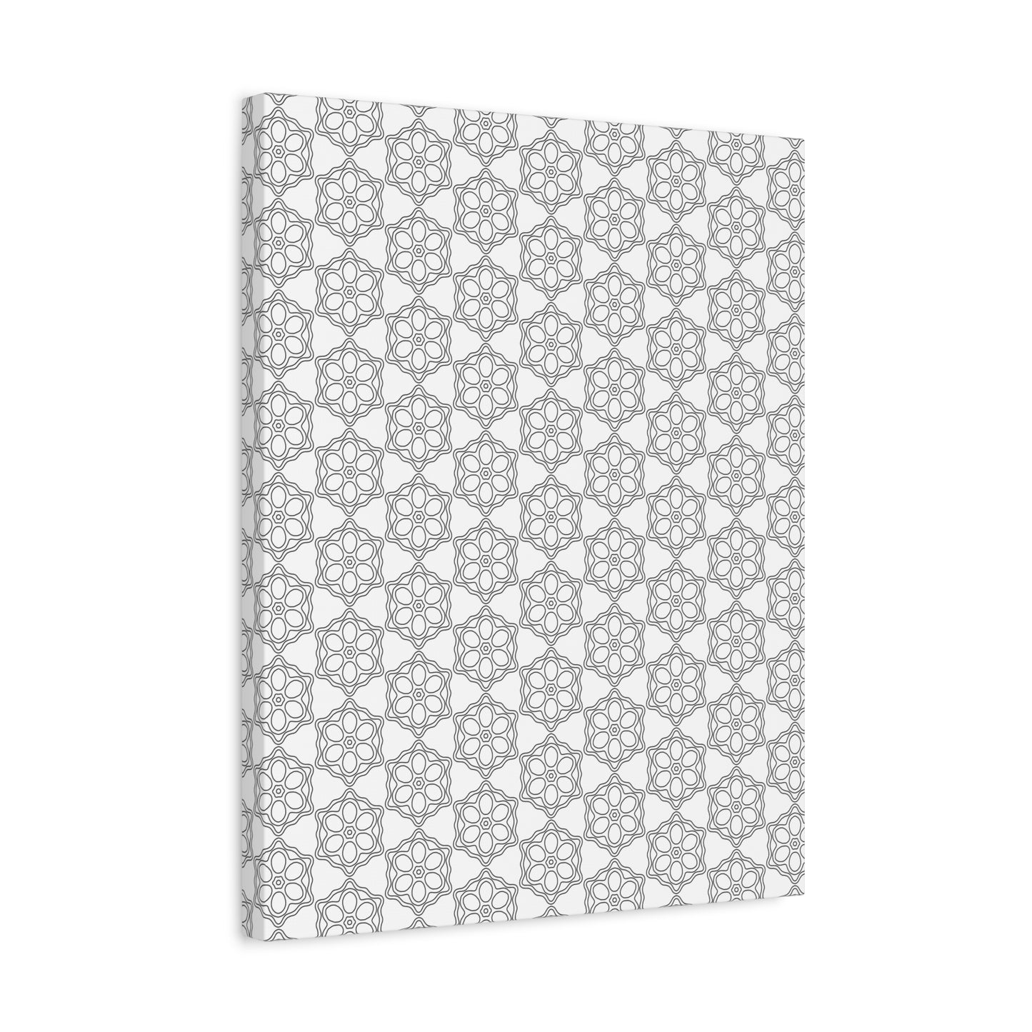 Elegant Geometric Wall Art Canvas, Modern Home Decor, Gray Pattern Stretched Canvas, Minimalist Artwork, Gift for New Home