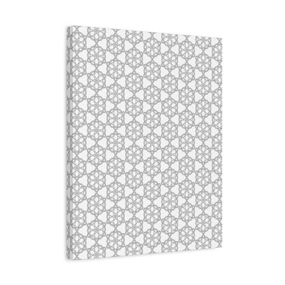 Elegant Geometric Wall Art Canvas, Modern Home Decor, Gray Pattern Stretched Canvas, Minimalist Artwork, Gift for New Home