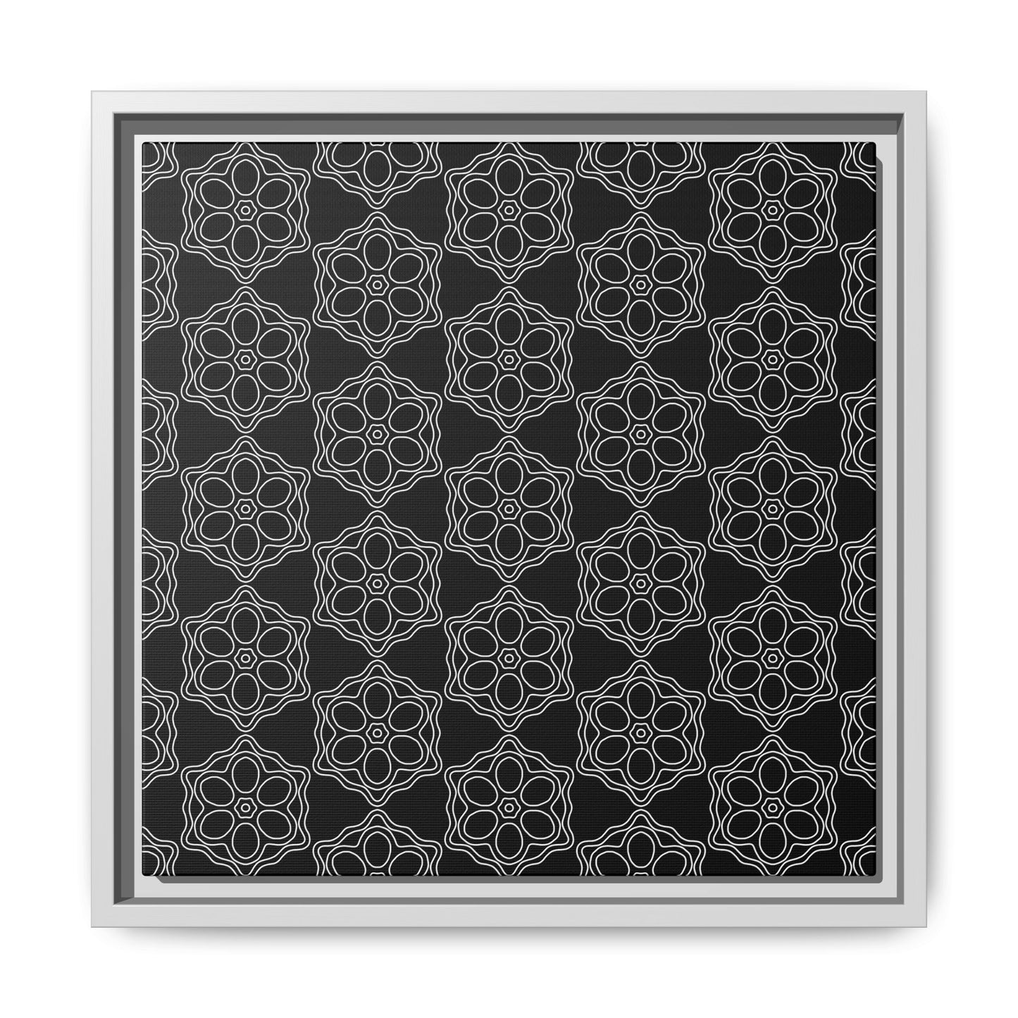 Geometric Sacred Flower - Framed Canvas