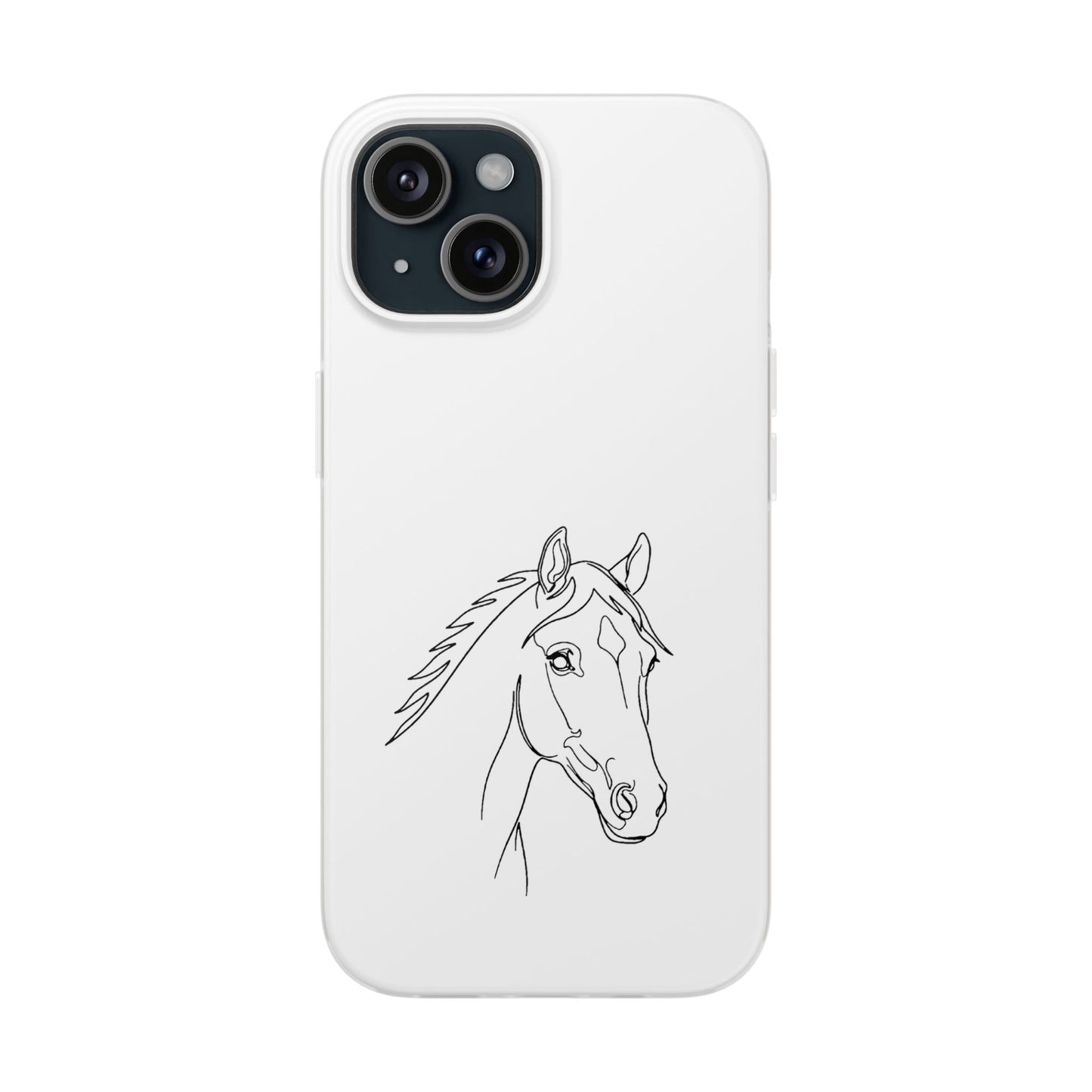 Horse Portrait Sketch - Flexi Phone Case