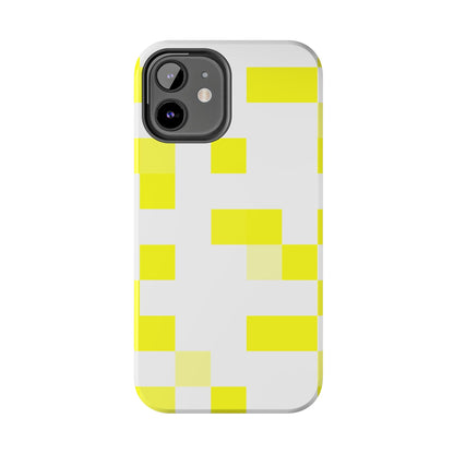 Yellow Pixel Grid -  Phone Case