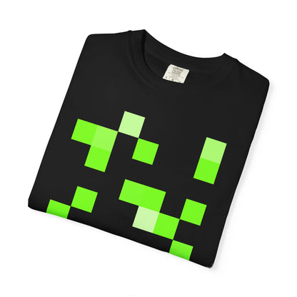 Lime Green Pixel Grid - T-Shirt