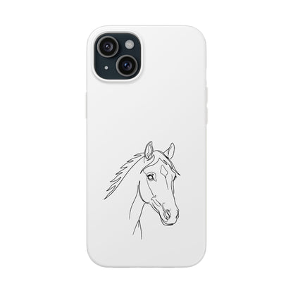 Horse Portrait Sketch - Flexi Phone Case