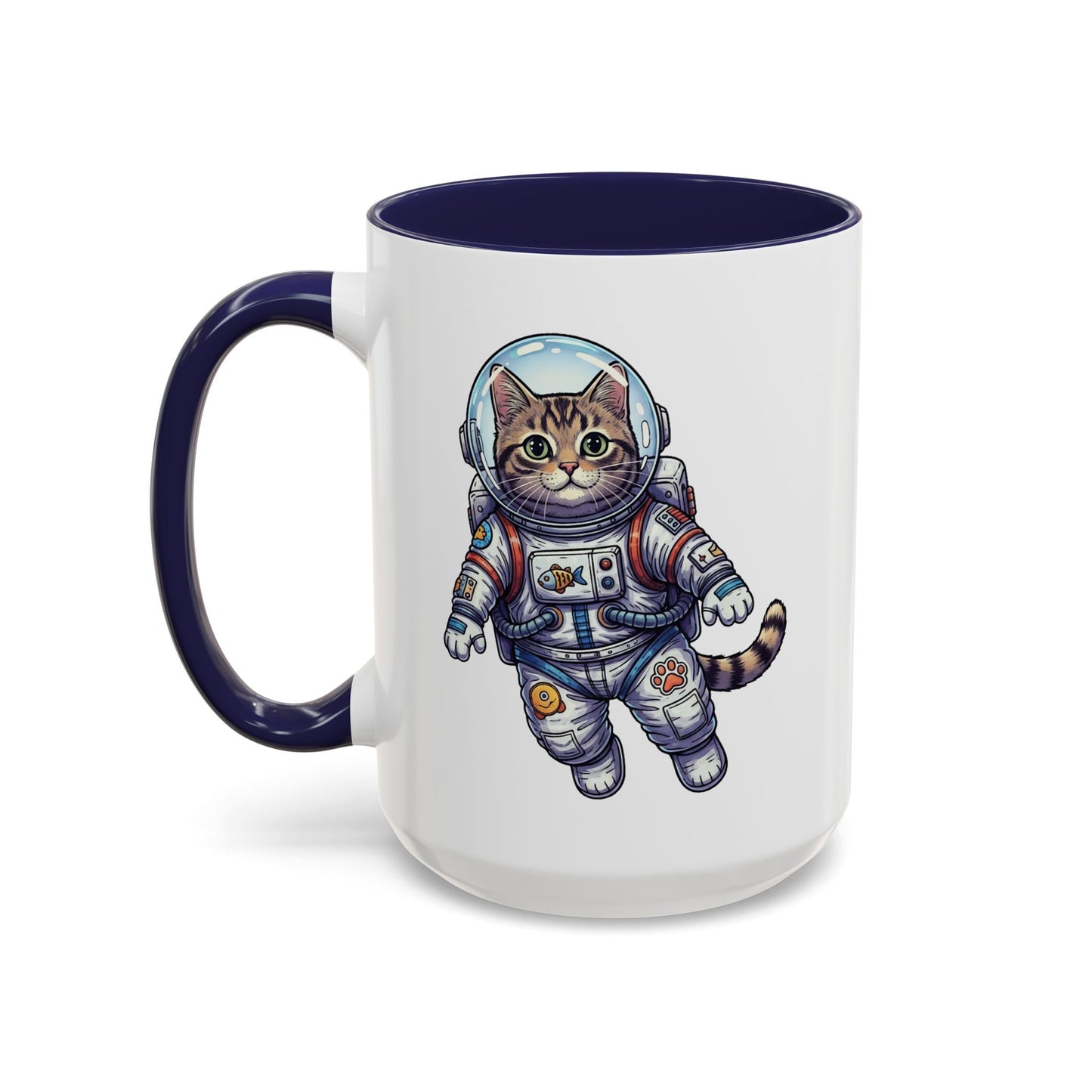 Astronaut Cat - Color Accent Mug