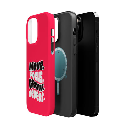 Move. Focus. Grow. Repeat. - Magnetic Phone Case