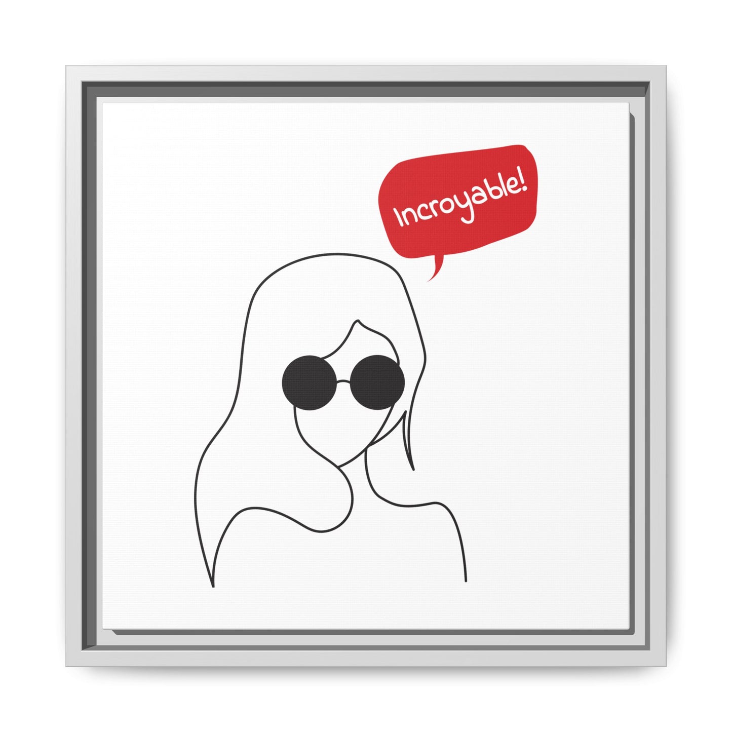 Incroyable Chic Girl - Framed Canvas