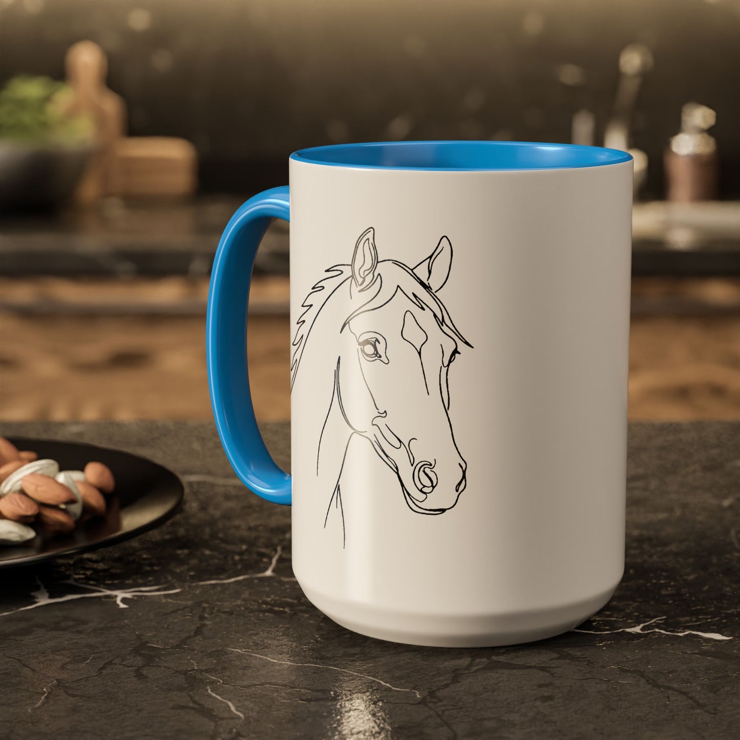 Horse Portrait Sketch - Colorful Mug