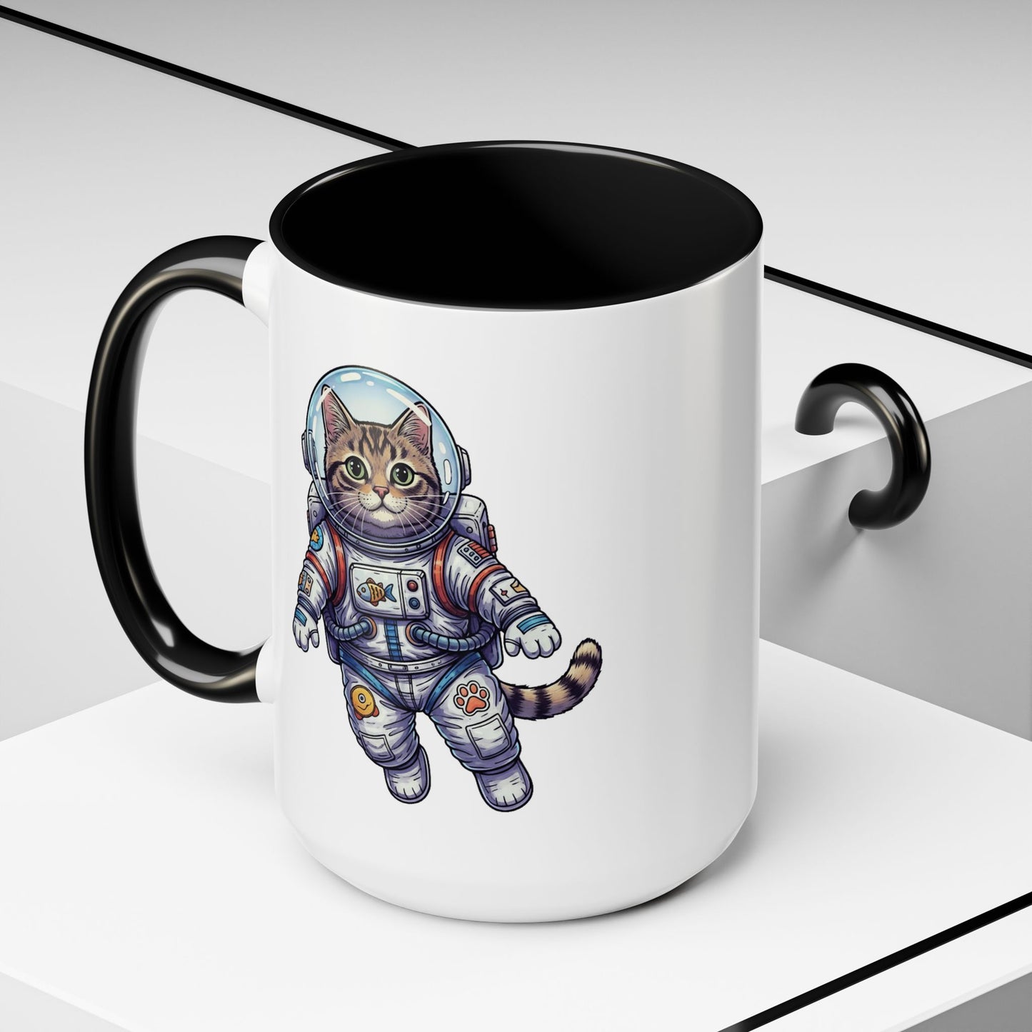 Astronaut Cat - Color Accent Mug
