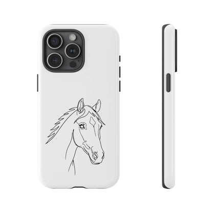 Horse Portrait Sketch - Tough Phone Case