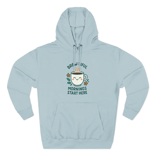 Brew-tiful Mornings Start Here - Hoodie