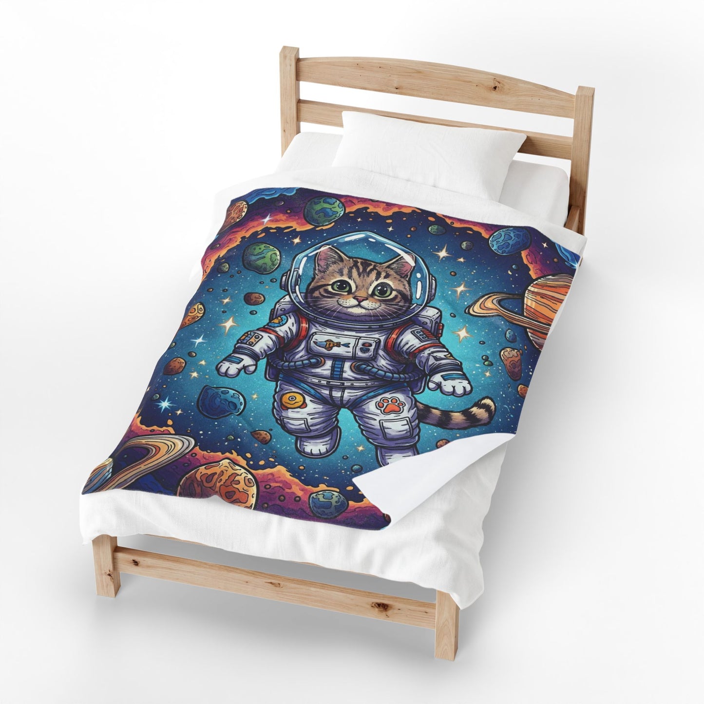Astronaut Cat - Plush Blanket