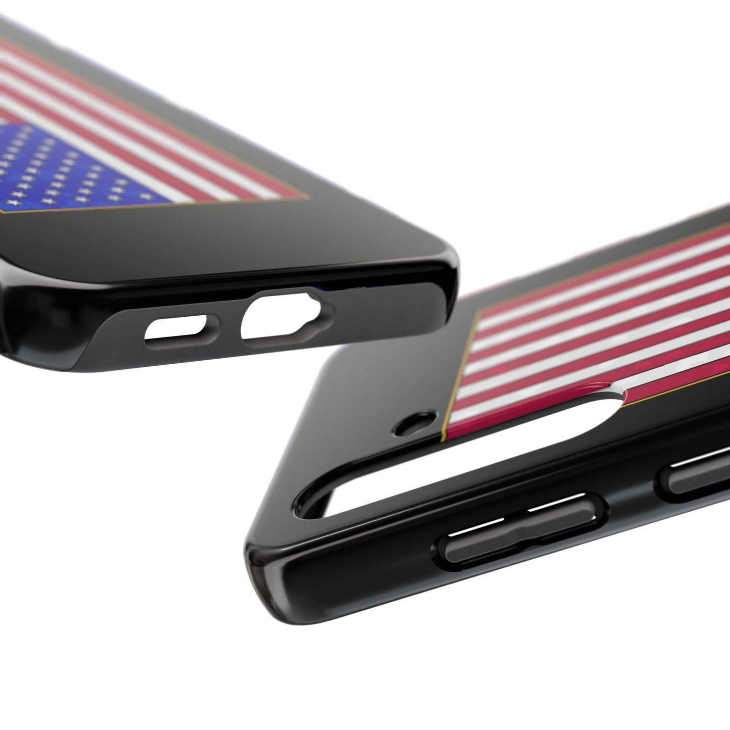 New Glory American Flag (Gold Edge Edition) - Phone Case