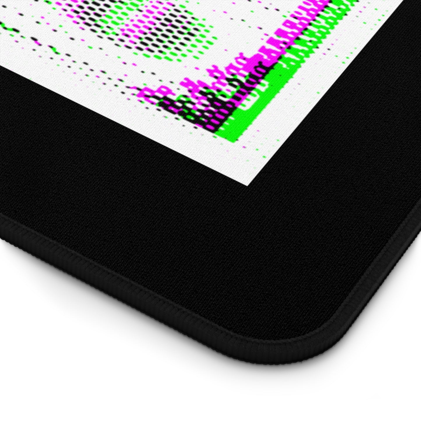 100 Dollars Bill - Green/Magenta Glitch - Desk Mat