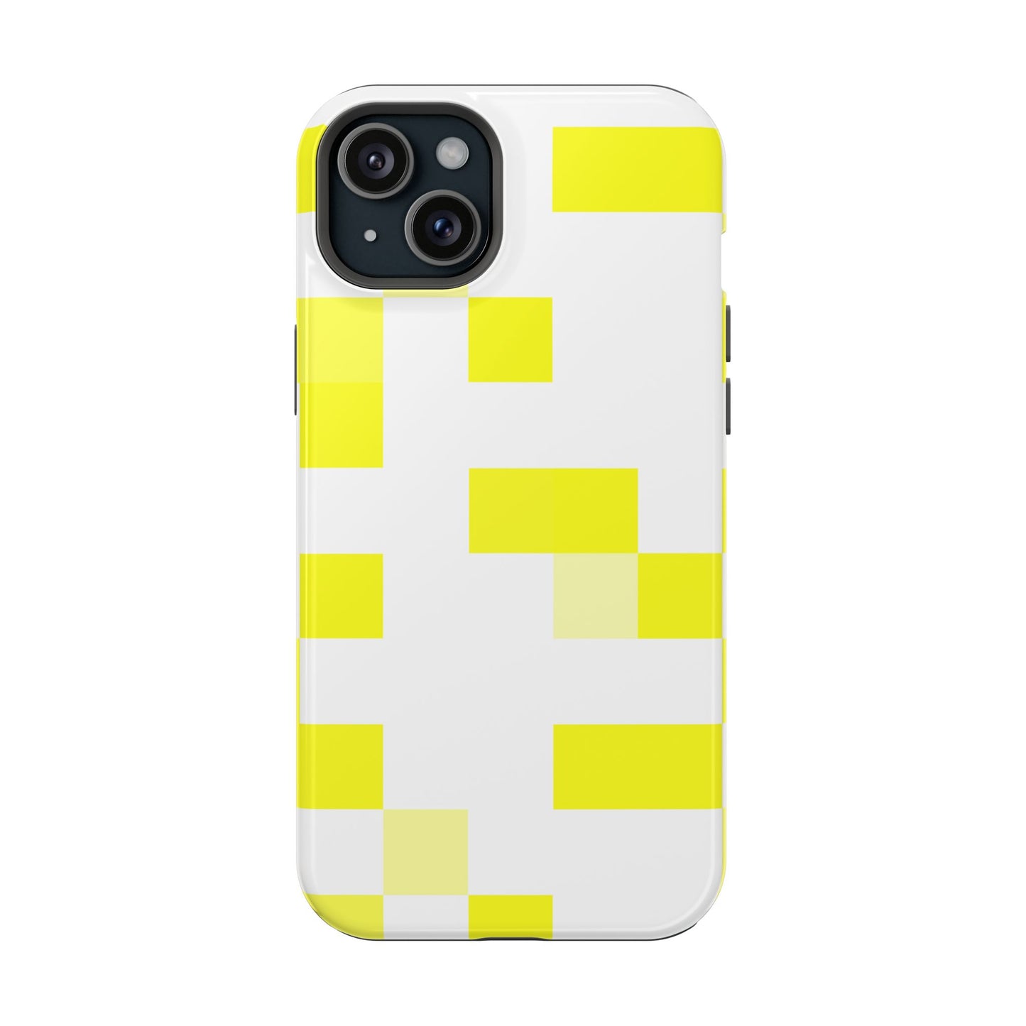 Yellow Pixel Grid -  Magnetic Phone Case