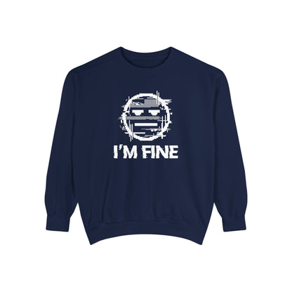 I’m Fine Glitched Smiley - Sweatshirt