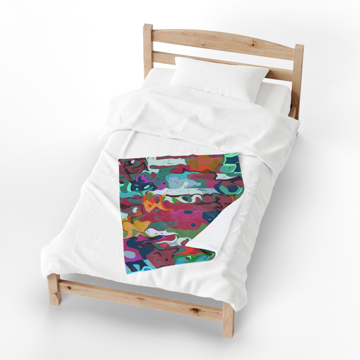 Colorful Abstract Marble - Plush Blanket