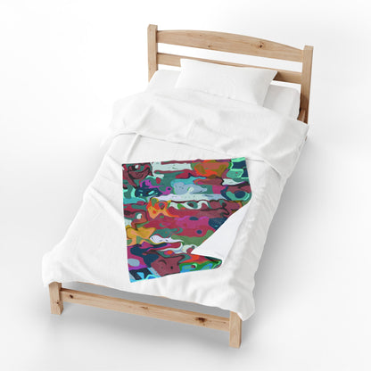 Colorful Abstract Marble - Plush Blanket