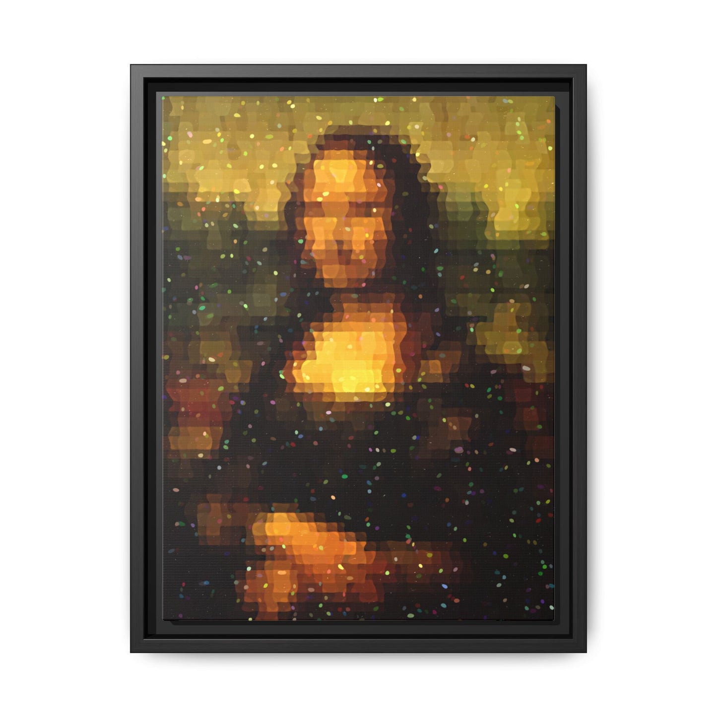 Pixel Muse — Silent Smile - Framed Canvas