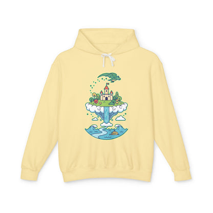 Floating Castle Dragon - Magical Fantasy Island - Hoodie