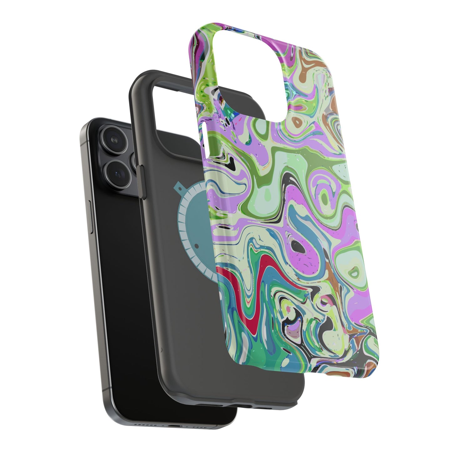Vibrant Multi‑Color Swirl - Magnetic Phone Case