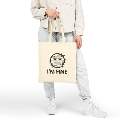 I’m Fine Glitched Smiley - Tote Bag