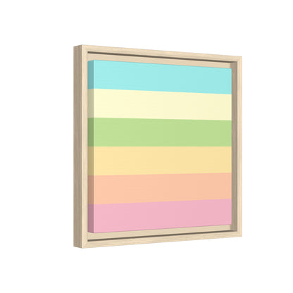 Pastel Stripes - Framed Canvas