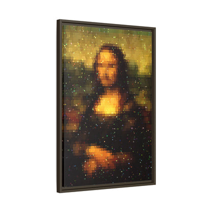 Pixel Muse — Silent Smile - Framed Canvas