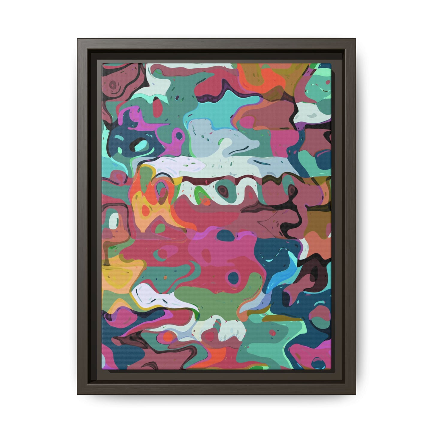 Colorful Abstract Marble - Framed Canvas