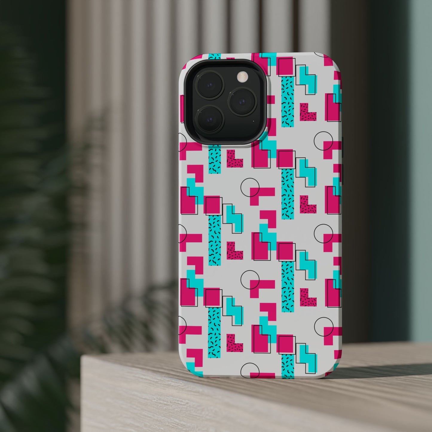 Retro Geometric Vibes - Magnetic Phone Case