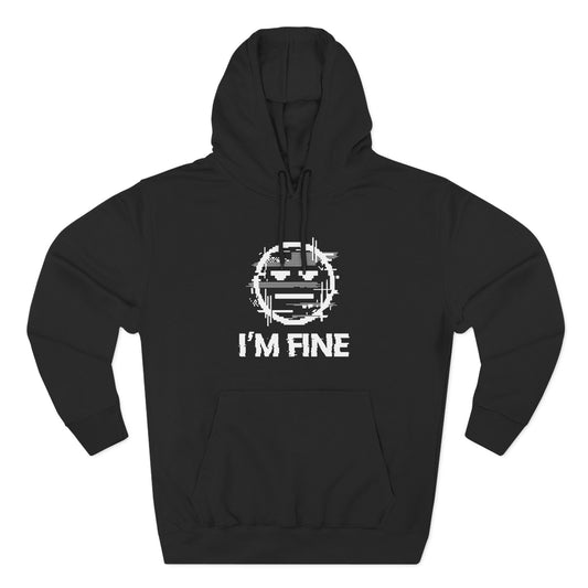 I’m Fine Glitched Smiley - Hoodie
