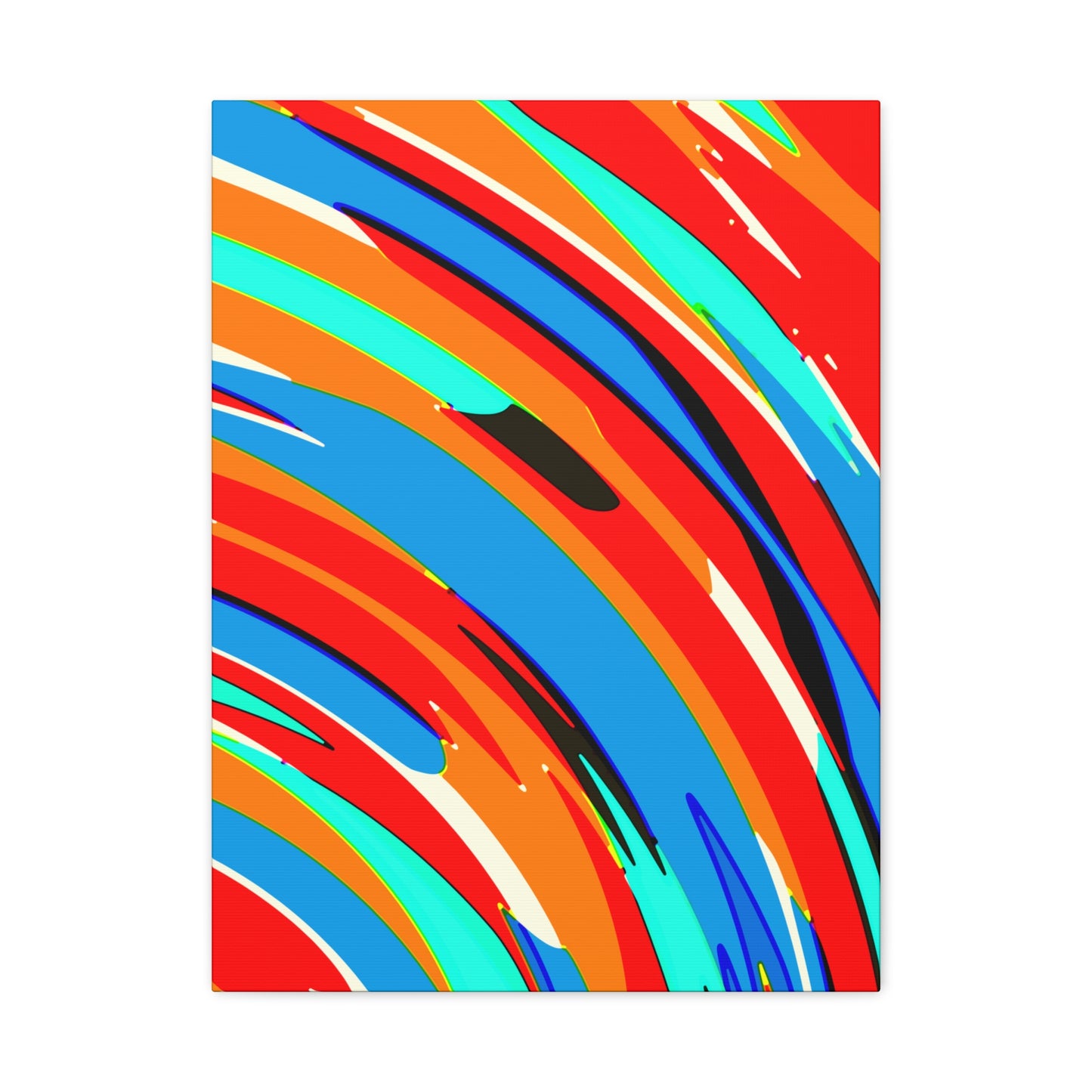 Abstract Rainbow Swirl Arc - Canvas