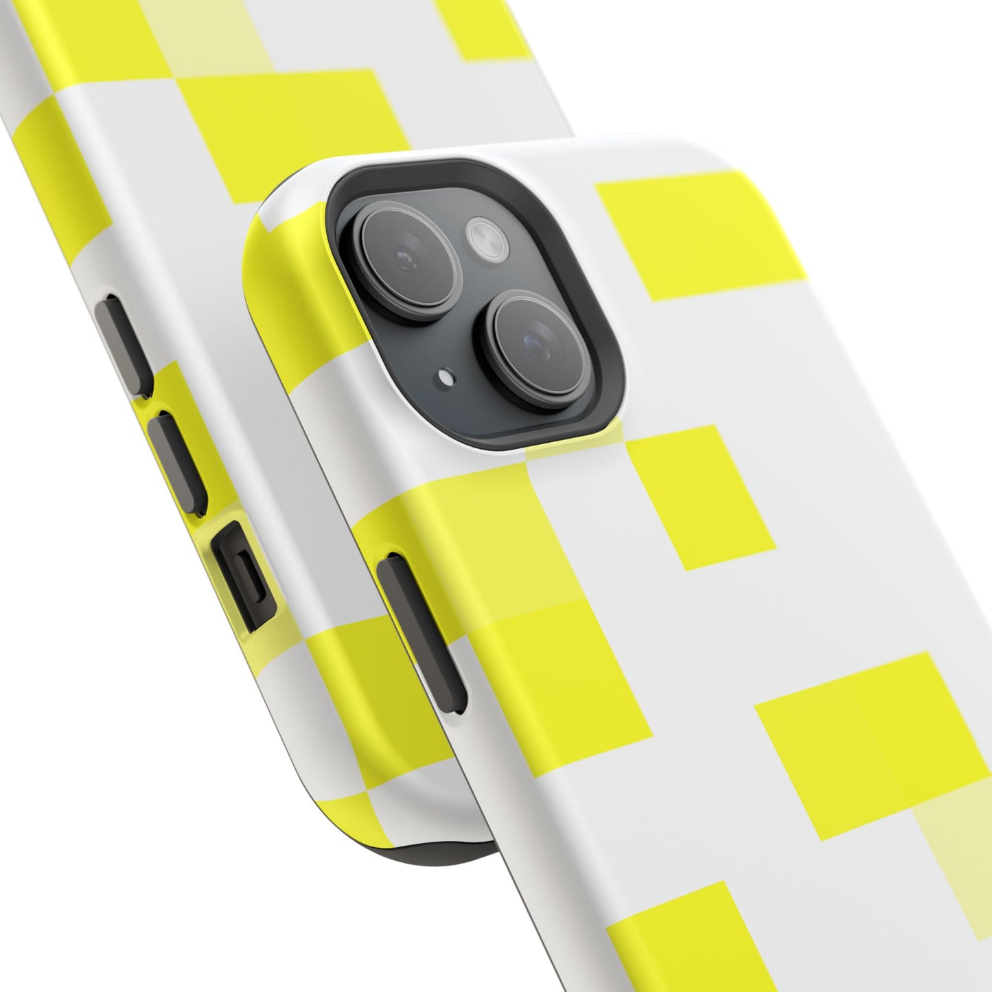 Yellow Pixel Grid -  Magnetic Phone Case