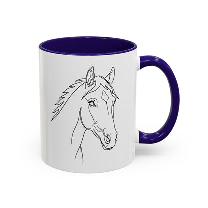Horse Portrait Sketch - Colorful Mug