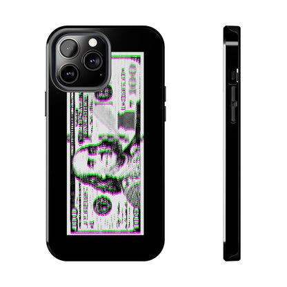 100 Dollars Bill - Green/Magenta Glitch - Phone Case