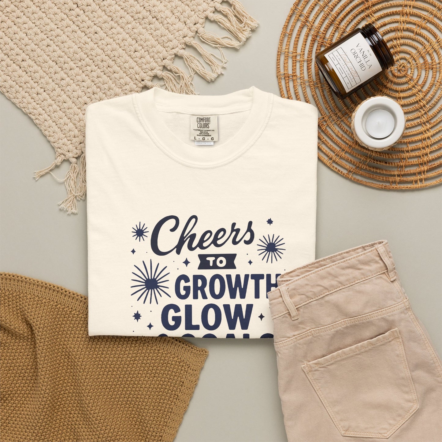 Cheers to Growth, Glow & Goals - T-Shirt